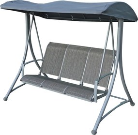 Sivá kovová záhradná hojdačka Hollywood – Rojaplast