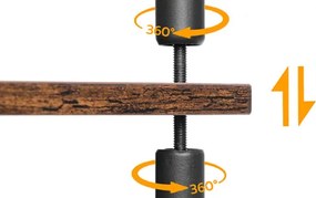 Kuchynský regál Vasagle Vitas 80 cm so zásuvkami hnedý/čierny