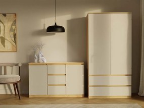 Šatní skříň Malwa SS-90 cm dub artisan/kašmír