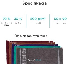 Bambusová osuška BAMBOO 70x140 cm hnedá, 70% bambus | 30% bavlna