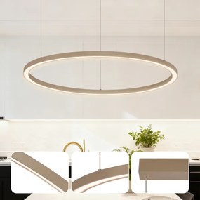 Brilagi - LED stmievateľný luster na lanku PORTOFINO LED/60W/230V priemer 80 cm béžový + diaľkové ovládanie