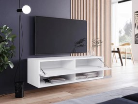 TV stolík CALIBURI 100 - biely / lesklý biely