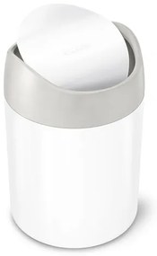 Odpadkový kôš voľne stojací Simplehuman Mini bin 1,5 l biela oceľ mat SHCW2079, 1 ks