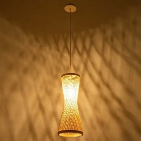 Toolight Natural, závesné stropné svietidlo 1xE27 APP1637-1CP, prírodná hnedá, OSW-05107
