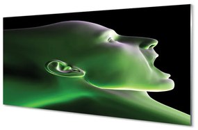 Sklenený obraz V čele muž zelenú 100x50 cm