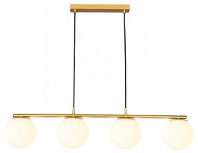 Redo 01-3155 - Luster na lanku BOWLING 4xE27/42W/230V zlatá