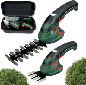 Silné akumulátorové elektrické nožnice na živý plot a trávu Bosch