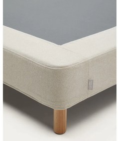 Béžová čalúnená jednolôžková posteľ 90x200 cm Ofelia – Kave Home