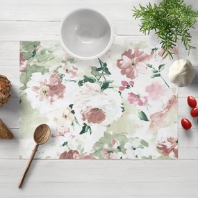 Biante Dekoračné prestieranie na stôl PM-018 Maľované kvety na zelenom 30x40 cm