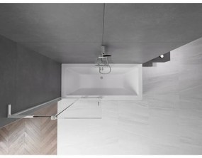 Mexen Velar L, 2-krídlová posuvná vaňová zástena 95 x 150 cm, 8mm číre sklo, chrómový profil, 896-095-003-01-01