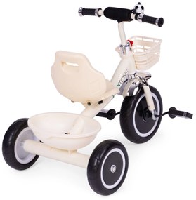 Trojkolka protišmykové rukoväte zvončekový kôš béžová ECOTOYS
