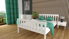 Posteľ KALEA 90 x 200 cm, biela Rošt: S lamelovým roštom, Matrac: Matrac Coco Maxi 20 cm
