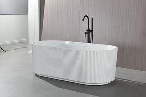 Erga April, voľne stojaca vaňa 170x80 cm + odtoková zátka, biela lesklá, ERG-April-170080-WH-WH