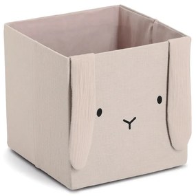 Úložné boxy na hračky, štvorcový tvar MUŠELÍN, béžová, 28x28x28