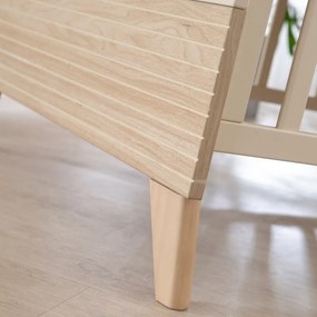 Béžová postieľka s nastaviteľnou výškou 70x140 cm Sidney – Roba