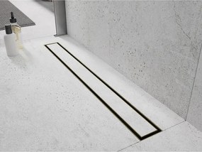 Mexen Flat M13 krytka žľabu 2v1, 100 cm, zlatá matná, 1A19100