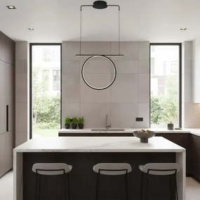 LED luster na lane ODETTA LED/30W/230V 4000K čierny