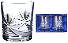Onte Crystal Bohemia Crystal ručne brúsené poháre na whisky Mašľa 330 ml 2KS