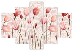 Obraz - Ružové tulipány (150x105 cm)