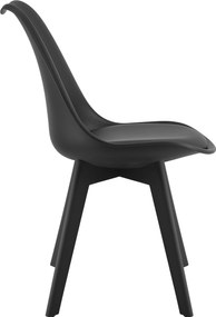 Stolička MARK čierna / čierne nohy