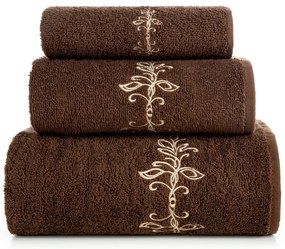 BAVLNENÝ UTERÁK SADA 3KS 30X50 CM, 50X90 CM, 70X140 CM HNEDÁ