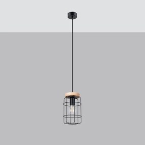 Sollux SL.1263 - Luster na lanku GOTTO 1xE27/15W/230V čierna