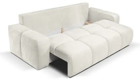 Rozkladacia čalúnená trojmiestna pohovka s úložným priestorom ALMADA béžová