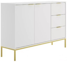 Komoda Austin150 cm biela/zlatá