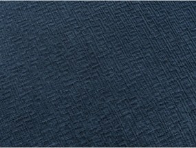 Tmavomodrá ženilková pohovka na každodenné spanie/rozkladacia 220 cm Hugo – Bobochic Paris