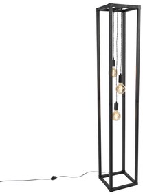 Inteligentná stojaca lampa čierna 3-svetlá vrátane Wifi G95 - Big Cage