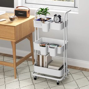 3-vrstvový skladací servírovací vozík