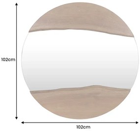 Zrkadlo EDGE 100 cm z akáciového dreva