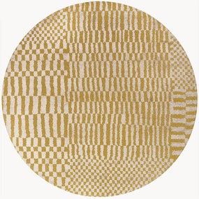 Umývateľný okrúhly koberec do interiéru/exteriéru Berber