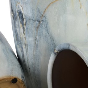 Sada 3 ks květináčů NEVA MARBLE VIII modrá