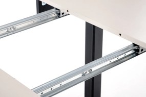 Rozkladací jedálenský stôl Ringo 102/142 cm kašmírový/čierny