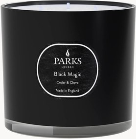 Ručne vyrobená trojknôtová vonná sviečka Black Magic (Cedar, Clove & Sandalwood)