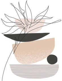 Obraz - Line art kvety N⁰1 (90x60 cm)