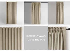 Hnedý/béžový zamatový dimout záves 140x270 cm Pleat – Restilo