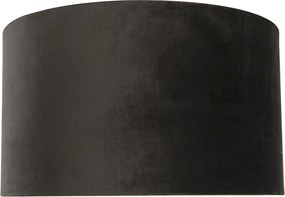 Zamatové tienidlo čierne 35/35/20 so zlatým interiérom