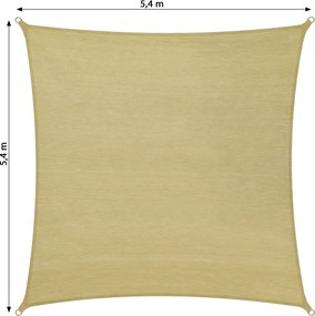 tectake 401810 stínící plachta proti slunci čtverec - 360 x 360 cm