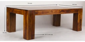 Indický nábytok - Konferenčný stolík Tara 110x40x60 indický masív palisander Natural