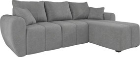 Rozkladacia obojstranná sedacia súprava do L SEVIO 246x145 cm, sivá + 2 vankúšiky ZDARMA