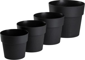 PLASTOVÝ KVETINÁČ SILVA LINE 20X17,5 CM ČIERNA