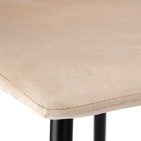 Jedálenská stolička DEXTER zamatová, béžová