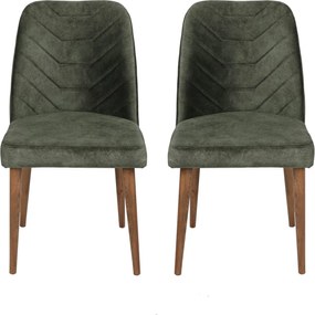 Sada 2 ks jídelních židlí Dallas 558 V2 ořech/zelená