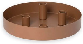 Storefactory Magnetický adventný svietnik Sund Brown Round