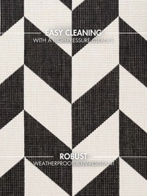 Ted Baker, Kusový koberec Ted Baker Haringey 106378 Black White, 200x300, čiernobiela, chodba / predsieň