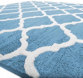 Tutumi Clover, plyšový koberec 140x200cm, modrá, SHG-08012