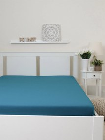 Jersey plachta do postieľky Classic 70 × 140 cm - petrolejová