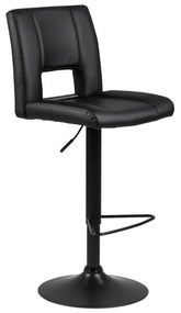 Čierna barová stolička s nastavitelnou výškou Actona Sylvia